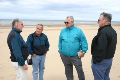 Bob, Sr. Bob, Jr. Don, Gordy Searl Omaha Beach - Normandy