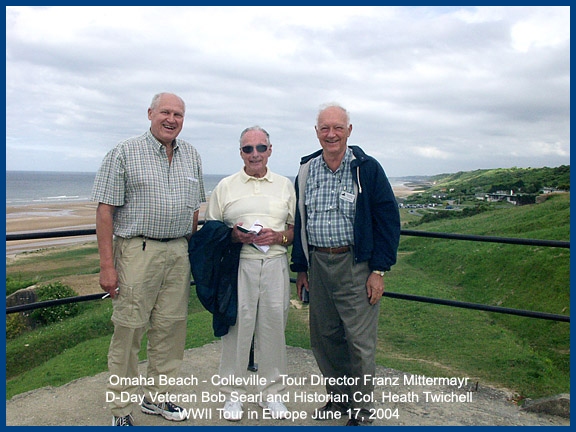 Franz - Bob, Sr. - Heath  at Omaha Beach - Colleville, France