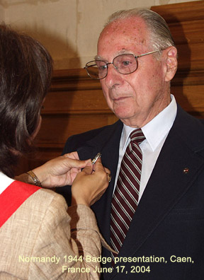 R.H. Searl, Sr. Normandy Badge Presentation June 18, 2004