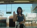 Saeko waving goodbye
