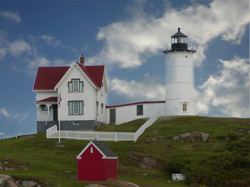 Cape Neddick Light (Nubble 2) with New Sky