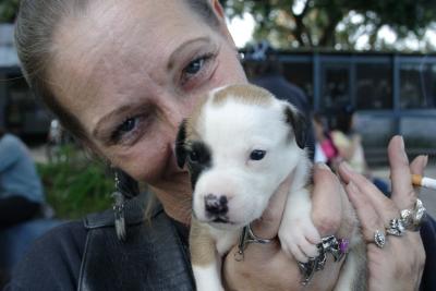 Linda Lou and the puppy