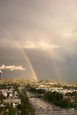 Rainbow, wider, showing double