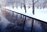 Snow along canal