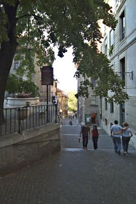 Rue du Perron in Geneva old town