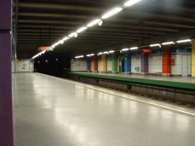 Moncloa metro station at 1:45am