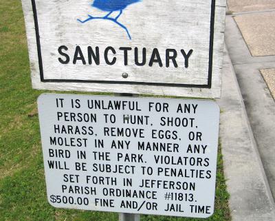 Bird Sanctuary Sign