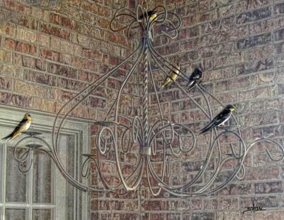 bird chandelier