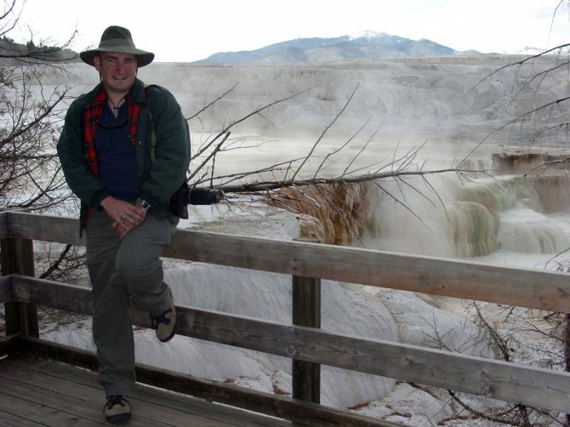 Me at Mammoth Hotsprings in Yellowstone