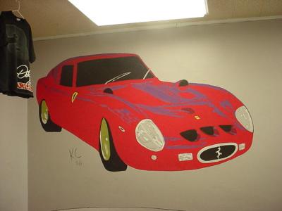 the mural on the wall is done