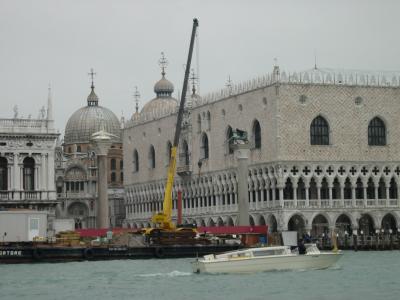 The domes of San Marco behind the Palazzo Ducale.