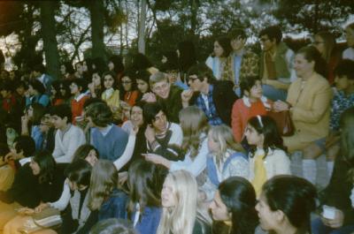 CHS Fans at Basketball Game 1970