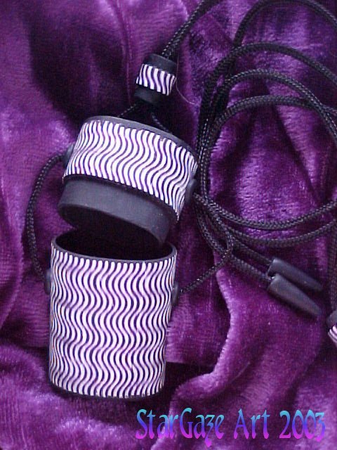 Interference Purple Pendant Box - open view
