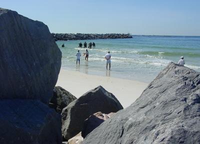 Big Rocks on the Beach by florg