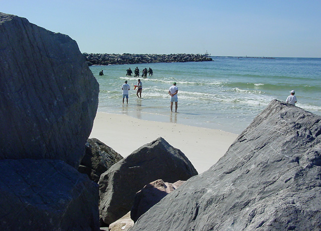 Big Rocks on the Beach by florg