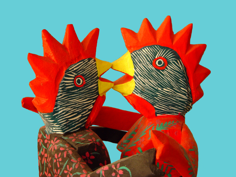 <b>Dancing Beak to Beak</b> <i> <font size=1>by Lynn Towns</font></i>