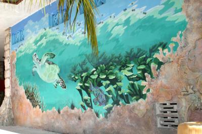 Mural at the dive shop