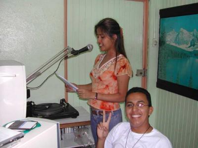 Deb Recording Radio Commerical for Costa Rica Chiropractor