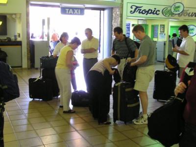 Arrival at St. Thomas airport