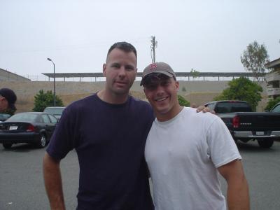 Me and Cpl. Gorman. He leaves for Iraq  Aug 04