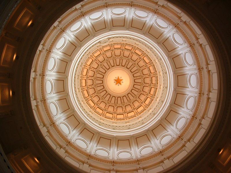 In concentric glory, Capitol Dome, Austin, Texas
