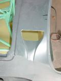 Air duct hole in nose untrimmed.