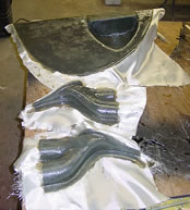Dash and air ducts out of the mold.