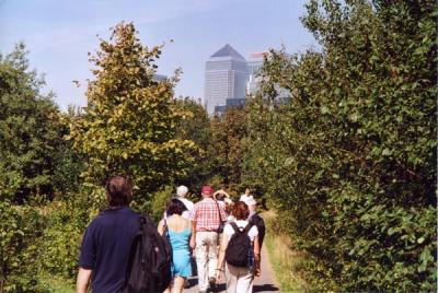 Nice to walk through this green area on the Isle of Dogs