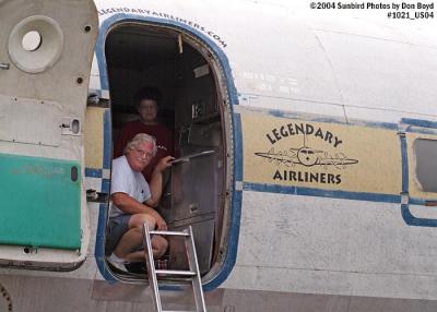 Roger Jarman of Atlantic Models onboard Legendary Airliners DC-7B N836D aviation stock photo #1021