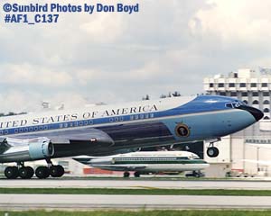 USAF VC-137 Air Force One stock photo