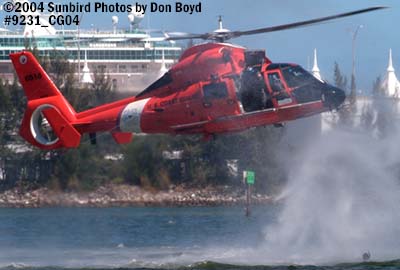 2004 - USCG HH-65B #6516 rescue swimmer spashdown - Coast Guard stock photo #9231