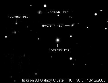 Hickson 93 Galaxy group in Pegasus