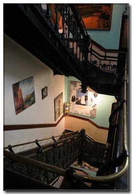 staircase at Chelsea Hotel