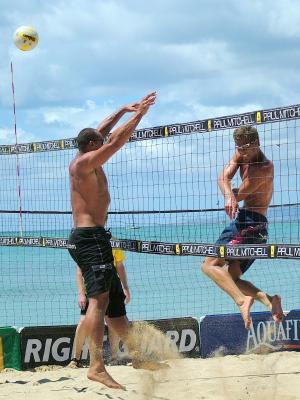Men's Beach Volleyball Action - Day 2