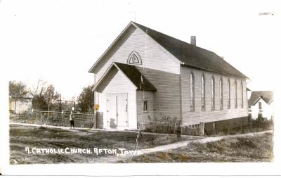 Afton Catholic Church built 1882, replaced after fire 1920