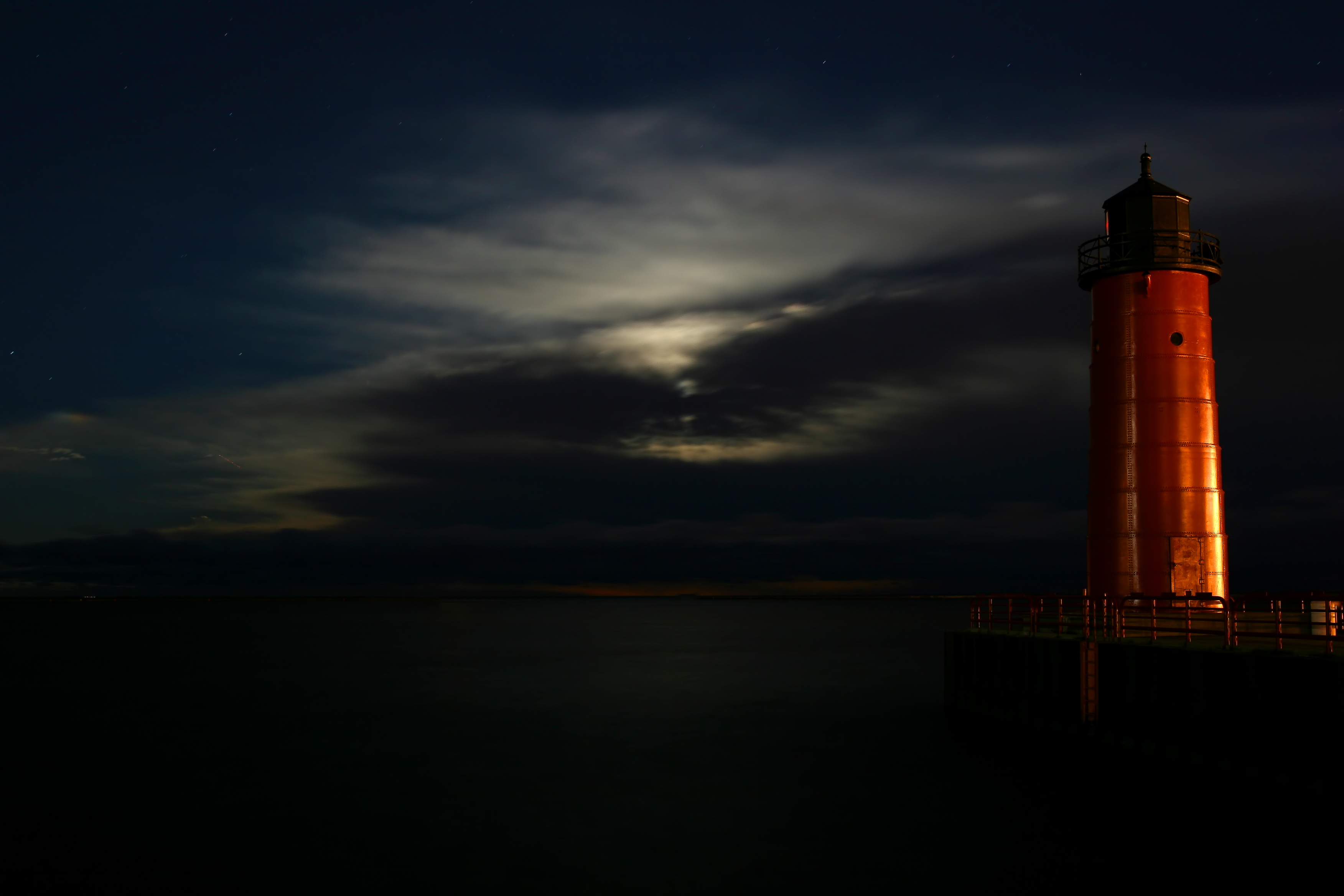 Lighthouse with Moon