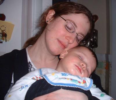 mother and child resting