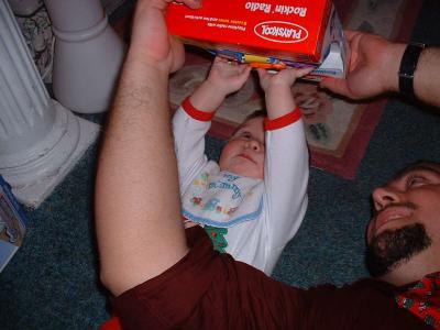 Daddy and Max playing together