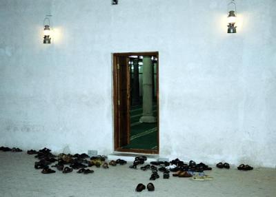 Prayer time at a mosque in Sharjah Heritage District