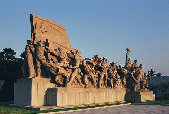 Statue in front of Mao's mausoleum, Beijing
