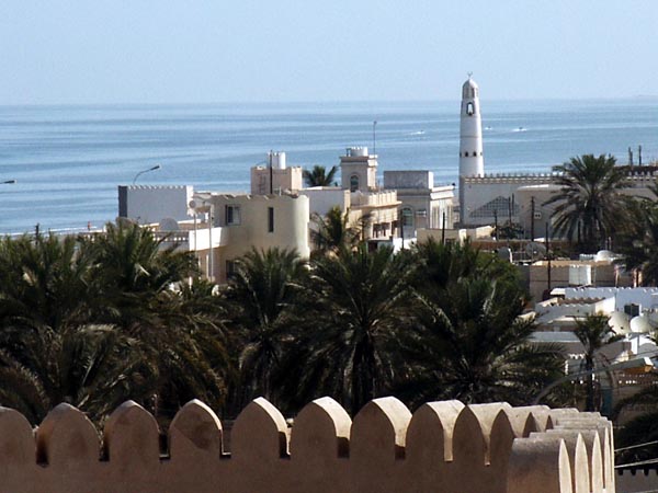 View of the Gulf of Oman (Indian Ocean) from Barka Fort