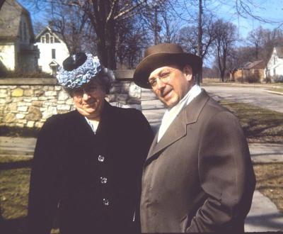 Bess & Carl Grupp in front of N. Hampshire AvenueHome