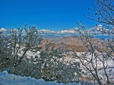 Looking East into the Desert from Snowy Mountains