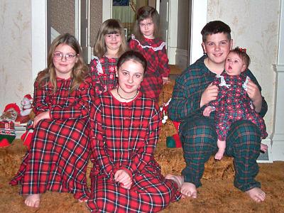 Paul's Six Children - Christmas, 1999