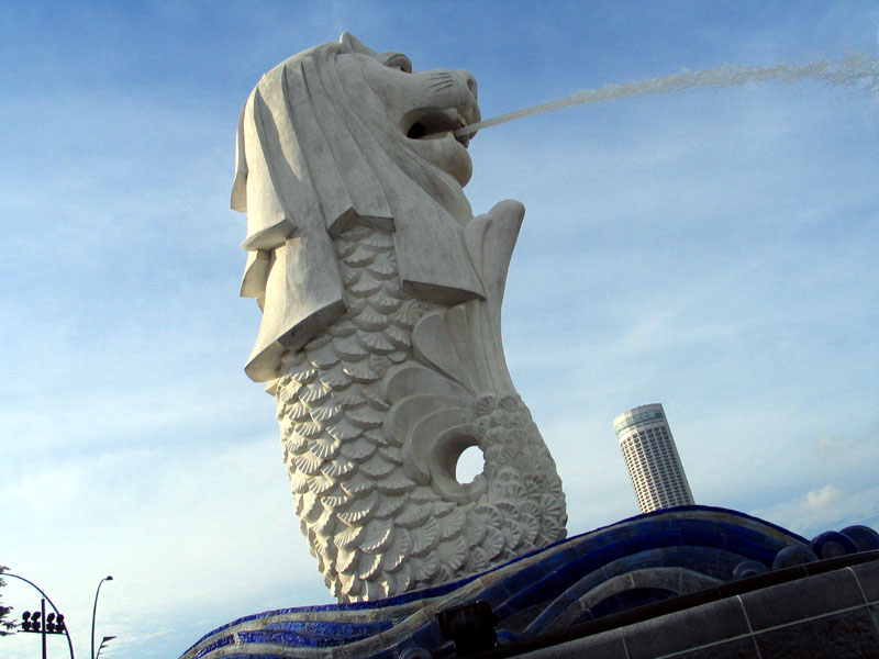 Merlion. Sculpted by Lim Nang Seng in Sept, 1972 to bring in tourist money