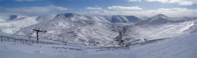 Glenshee ski resort with snow!