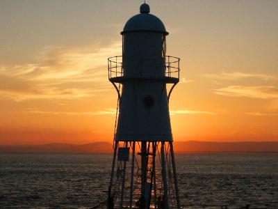 lighthouse - Portishead at sunset