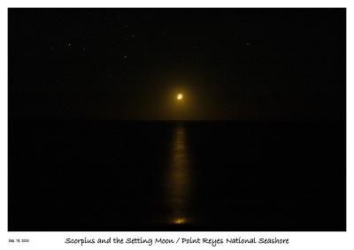 Scorpius and the setting Moon