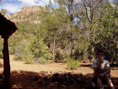 Shaded rest stop
