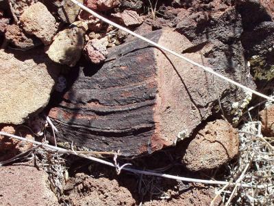 Extruded lava at top of SP Crater